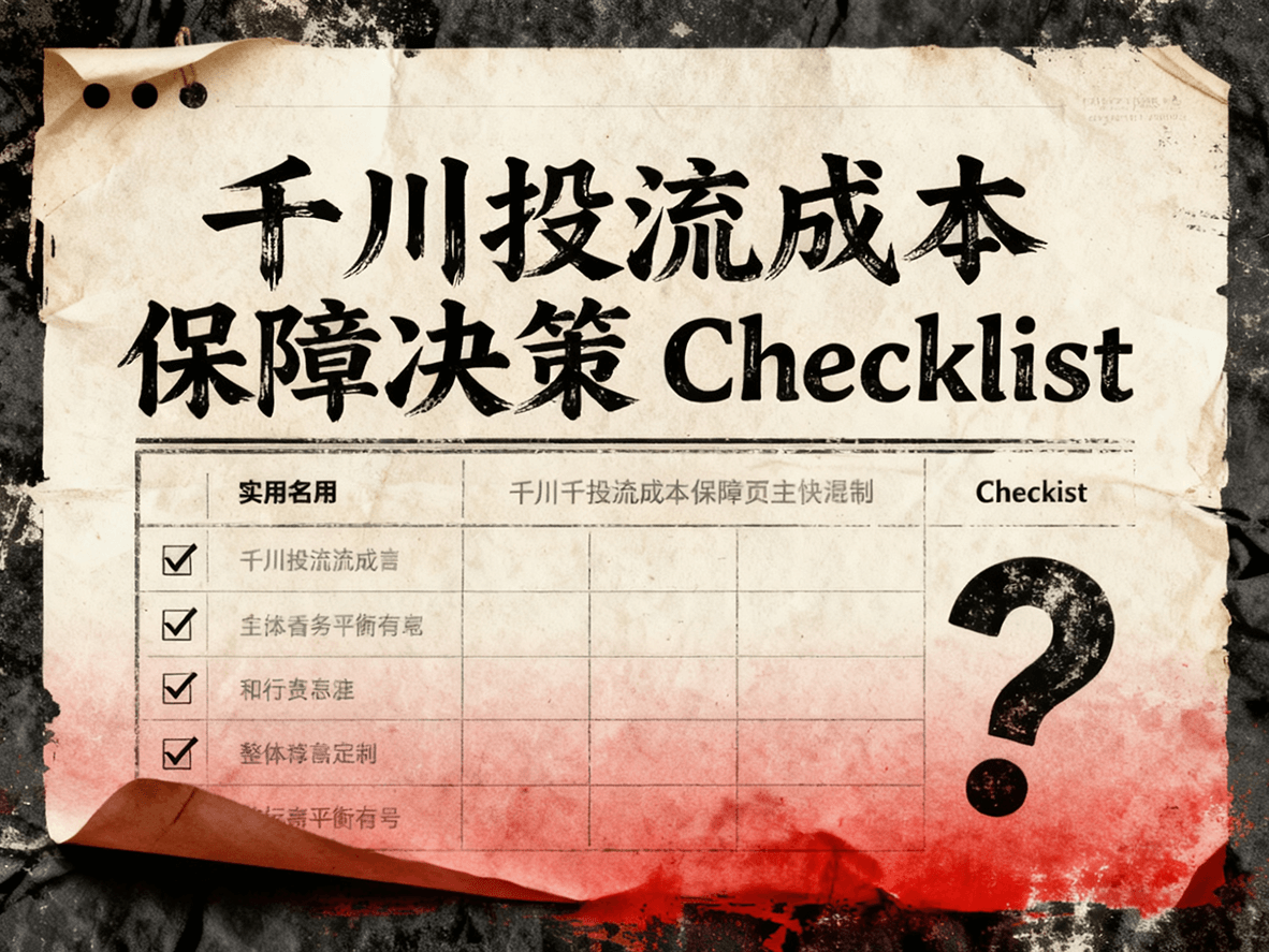 千川投流成本保障决策 Checklist